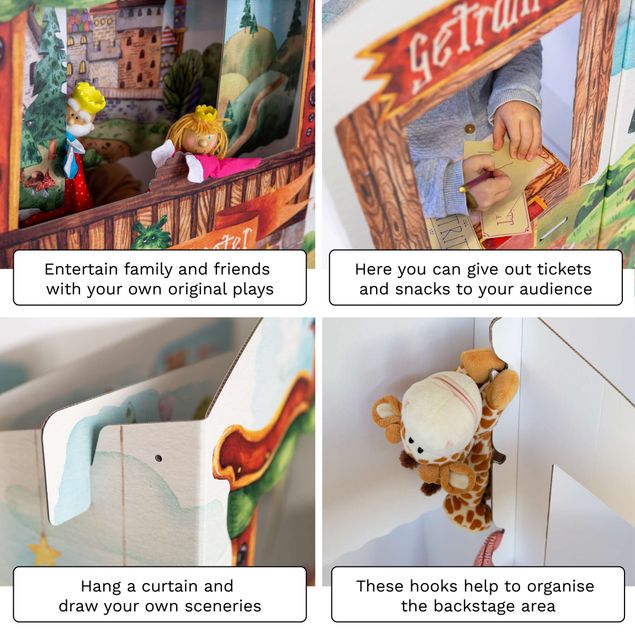 FOLDZILLA cardboard puppet theatre - Puppet theatre fairy tale